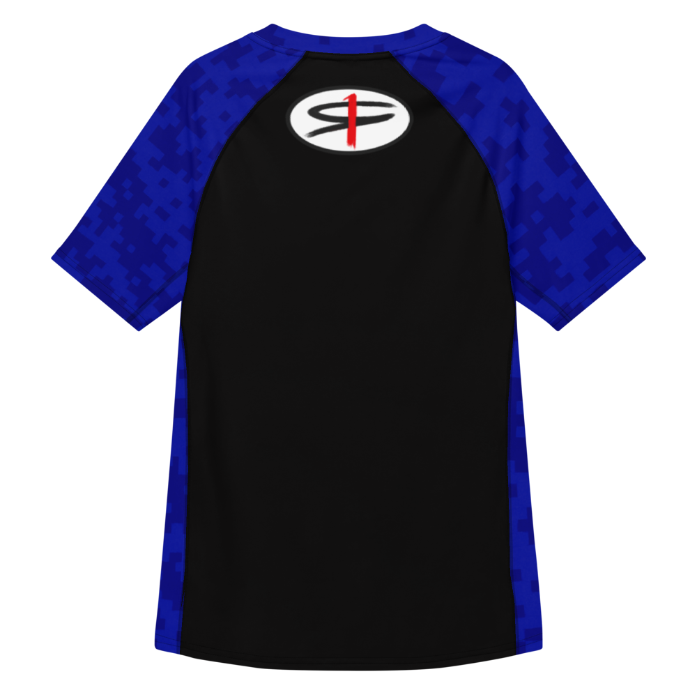 R1C x GoFas Grappling Ranked Rashguard - Blue Belt
