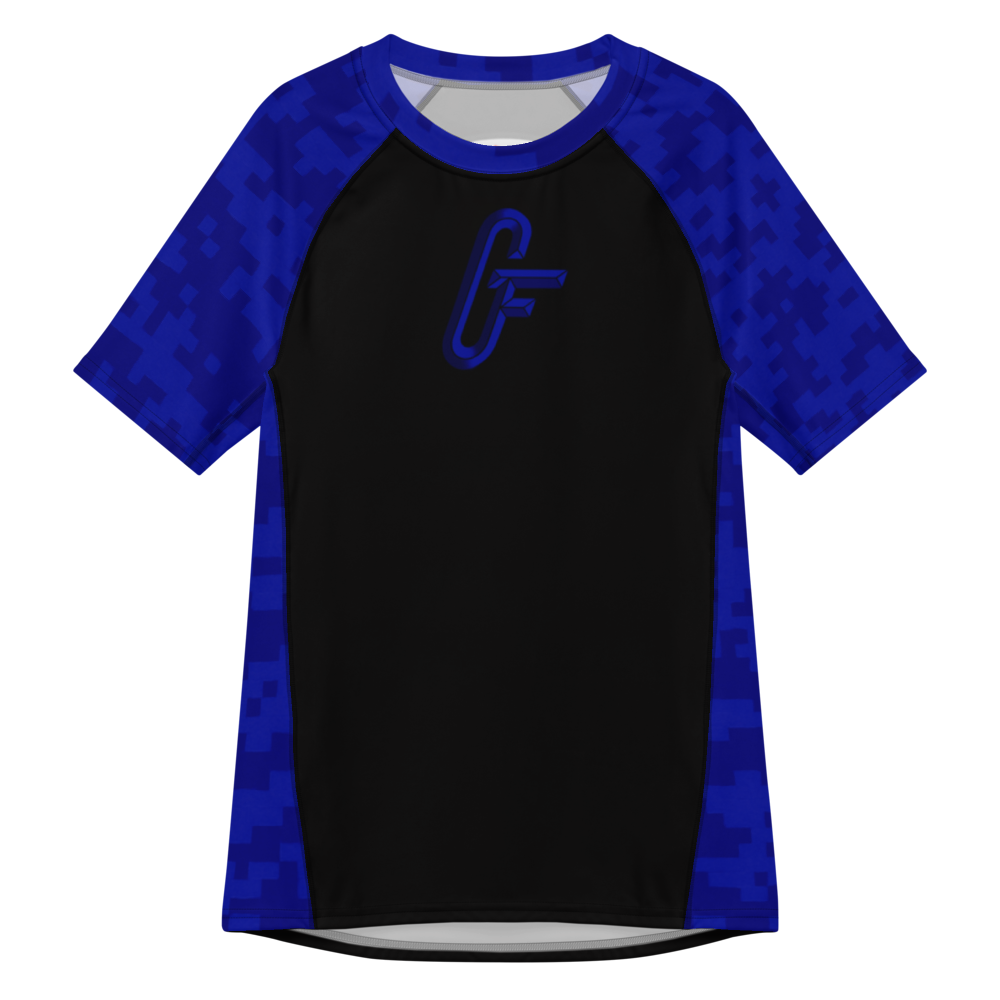 R1C x GoFas Grappling Ranked Rashguard - Blue Belt
