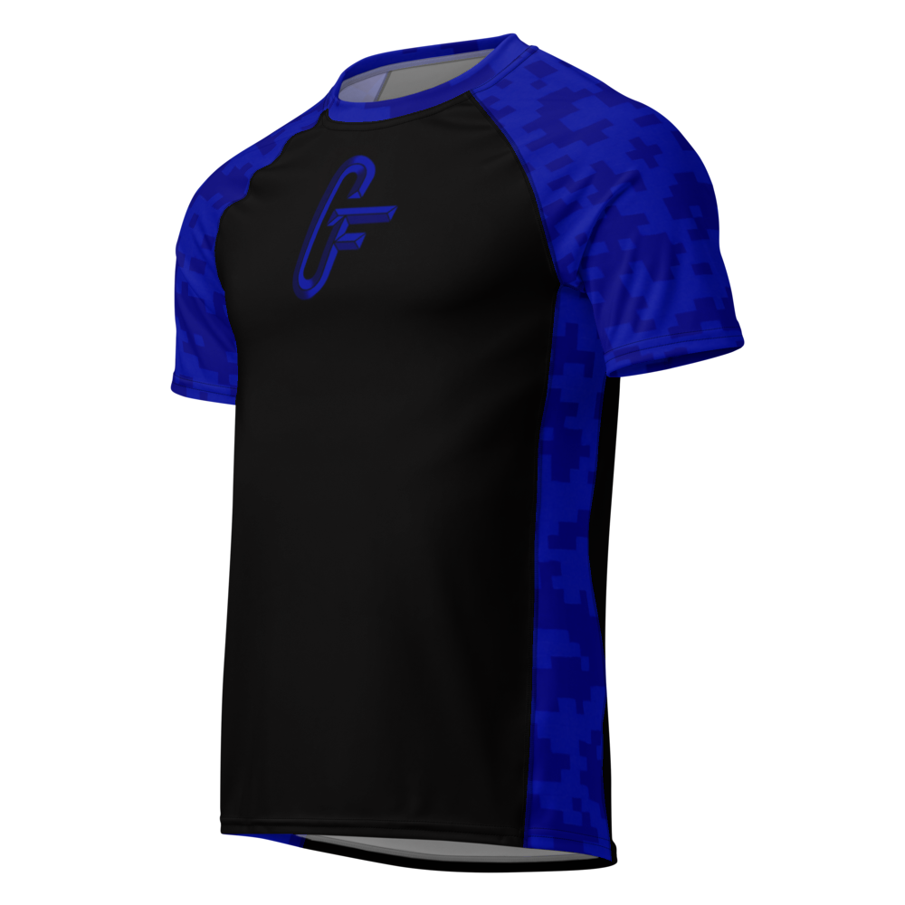 R1C x GoFas Grappling Ranked Rashguard - Blue Belt